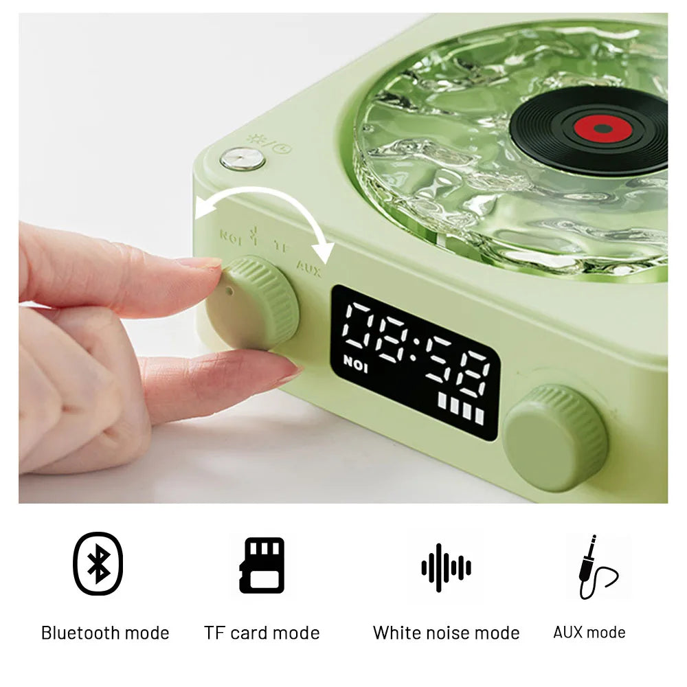 Mini Retro White Noise Bluetooth Speaker Portable Vintage with RGB Light