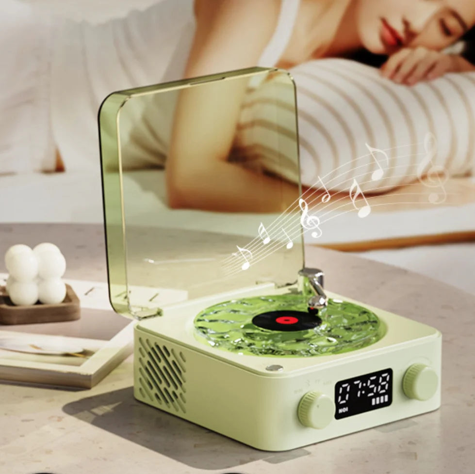 Mini Retro White Noise Bluetooth Speaker Portable Vintage with RGB Light