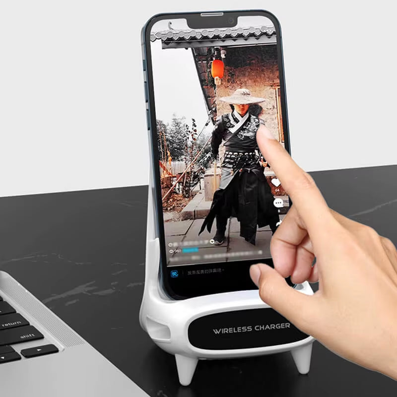 ATS USA Mini Chair Wireless Fast Charger Multifunctional Phone Holder Charge Dock Station