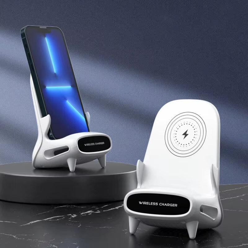 ATS USA Mini Chair Wireless Fast Charger Multifunctional Phone Holder Charge Dock Station