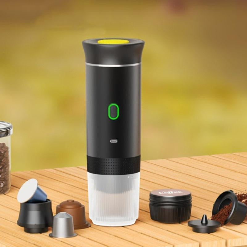 ATSUSA Portable Electric Espresso Machine, USB Rechargeable Travel Coffee Maker, Coffee Capsule Cooker Self-Heating with Type-C, Hot and Cold Brew, Boyfriend Gift
