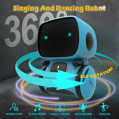 Robots for Kids, Interactive Smart Robotic with Touch Sensor, Voice Control, Speech Recognition, Singing, Dancing, Repeating and Recording