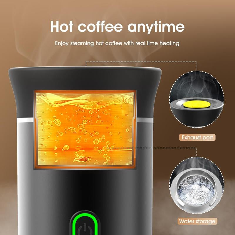 ATSUSA Portable Electric Espresso Machine, USB Rechargeable Travel Coffee Maker, Coffee Capsule Cooker Self-Heating with Type-C, Hot and Cold Brew, Boyfriend Gift