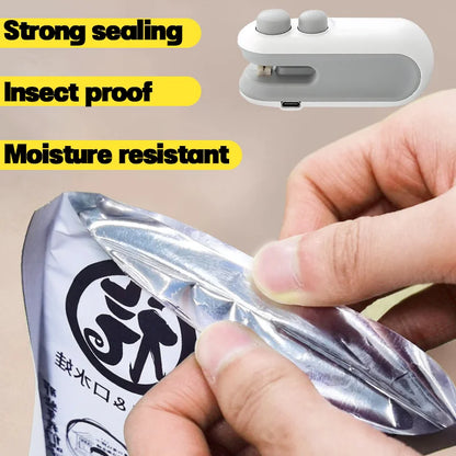 Mini Handheld Plastic Bag Sealer with Built-In Battery Portable Food Bag Heat Sealer Machine Opening Machine Kitchen Gadgets