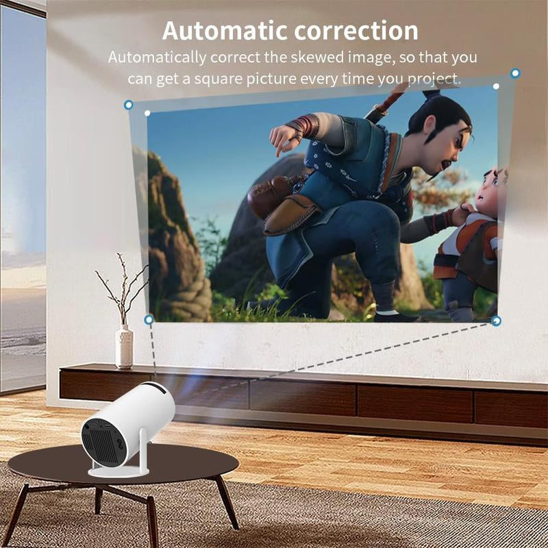 Smart Projector with Android TV 11.0, 5G Wifi Bluetooth Projector 4K Supported, Mini Portable Outdoor Movie Projector Compatible with Apple, Ios, Android